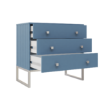 Cômoda fio –  Azul sereno_prata_gav aberta